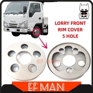 LORRY FRONT RIM COVER IRON 5 HOLE ISUZU NPR NHR HICOM CANTER FE71 FB511 T3000 YU41 LORI TAYAR BESI K