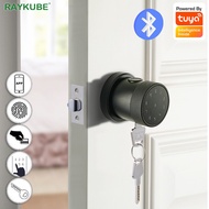 RAYKUBE Fingerprint Door Lock Tuya Bluetooth Wifi Digital Keyboard Smart Card Combination knob Lock For Home / Office / Hotel