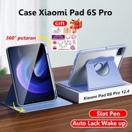 Xiaomi Pad 6S Pro 12.4inch Case with Pencil Holder Auto Wake/Sleep Magnetic Case 720 Rotate Flip Cas