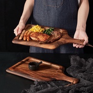 ((Wooden Tray) (ins Japanese Style) Chuxin Solid Wood Lamb Chop Tray Complementary Food Board Pizza 