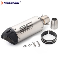 (Left&Right) 51MM Universal Motorcycle Exhaust Muffler Escape Moto Dirt Bike Scooter Exhaust Pipe Po