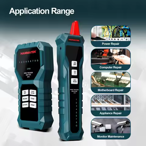 HANMATEK WT1 Network Cable Tester, RJ45 RJ11 Wire Tester Ethernet Cable Tester, Telephone Line Finde