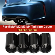 Car Exhaust Trim Exhaust Tailpipe For BMW M2 M3 M4 F80 F82 F83 F87 Black Chrome Exhaust Tip Muffler 