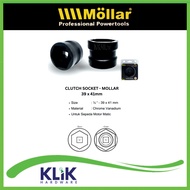 MOLLAR SHOCK WRENCH AUTOMATIC CLUTCH NUT 39 X 41 SOCKET CVT 1/2 INCH
