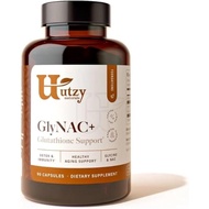 Utzy s High Dose GlyNAC+ Supplement | 2,000mg of Glycine & NAC (N-Acetyl cysteine) | with Vitamin B2