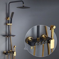 4 In 1 Shower Set Thermostatic Bathroom Shower Cold & Hot Faucet Rain Shower Set Stainless Steel Sho