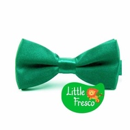 Ct_C1077 Little Fresco Slim Plain Bow Tie for Kids Green Dark Bow Tie Ga24
