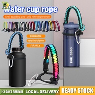 Portable Rope Accessories 12-64oz Bottle Handle Rope Tumbler Paracord Aquaflask Silicone Boot Silicone Cover Non-Slip Boot Cover Aquaflask Accessories
