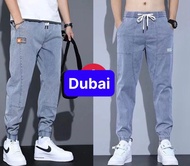 QUẦN BAGGY ỐNG SUÔNG RỘNG JEAN NAM CHẤT BÒ XANH LƯNG THUN CẠP CHUN GẤU TÚM SÀNH ĐIỆU DB-57 CAO CẤP