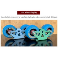 -8x Roller Road Driftboard Maple Split Portable Skateboard 82A PU Drift Board Wheel Anti-Skid Skateb