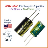 450V 68uF Electrolytic Capacitor Kapasitor Elco 18x30mm 16x25mm 450V68UF (1pc)