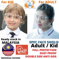 READY STOCK Protective Face Shield / Transparent Face Shield - Glasses + Mask
