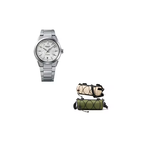 CASIO EDIFICE Carbon Fiber Mechanical Movement Stainless Steel Strap Watch Men's Watches White Dial 
