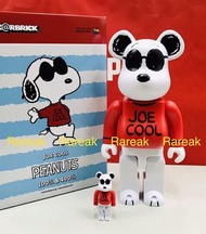 Medicom Bearbrick 2021 the Peanuts Snoopy Joe Cool 400% + 100% Be@rbrick boxset 史路比 祖