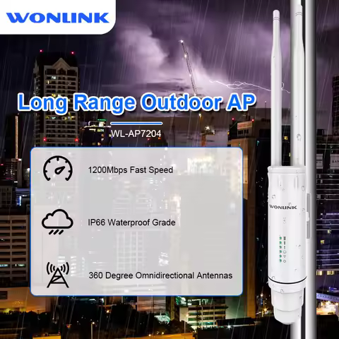 Wonlink 1200Mbps Outdoor Access Point 48V POE Wifi Router /Repeater 5G+2G Weatherproof Long Range Om