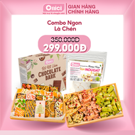 Combo Ngon Là Chén Bếp Của Mẹ ONICI - 1 bộ kit Chocolate Bark 120 viên + 1 set Nougat Thượng Hạng 60