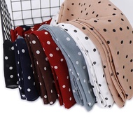 Jifang Fashion Women Polka Dots Dot Printed Chiffon Scarf Hijabs Shawls Tudung Bawal WideShawl Pashm