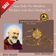Padre Pio Medalion Necklace And Bangles(Healing Medallion Necklace)with Free Healing oil