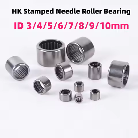 1Pc HK Stamped Needle Roller Bearing ID 3mm 4mm 5mm 6mm 7mm 8mm 9mm 10mm Bidirectional Miniature Nee