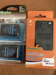 上到行驗證！( 2x ENEL14 a電池 連 1x EN-EL14 USB雙位Type C充電器 )優惠套裝合NIKON Coolpix P7800, COOLPIX P7700, COOLPIX 