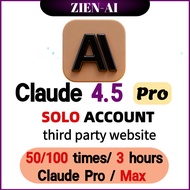 [ZIEN-TECH] บัญชี Claude 4.5 Pro / Claude Pro / Max SOLO บัญชีเว็บไซต์บุคคลที่สาม 50 ข้อความ/3 ชั่วโ