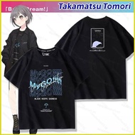 BanG Dream Its MyGO Takamatsu Tomori Cosplay cloth 3D summer T-shirt Anime Short Sleeve Top