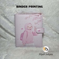 Hijab Motif Printing Binder. Available Size A5/ 20 holes & B5/26 holes