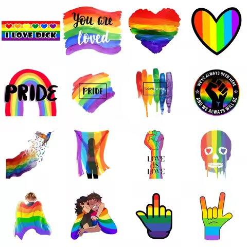 Pride Car Stickers Vinyl Decals Waterproof Scratch Resistant for Vehicles & Motorcycles - LGBTQ+ Fri