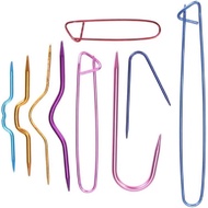 Zuoyou 9PCS Pemegang Jarum Jahit Aluminium Set Jarum Jahit Kabel Penanda Jahitan Pengunci Alat Jahit