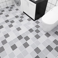 สติกเกอร์พื้นพีวีซีหนาติดเองกระเบื้องห้องน้ำห้องครัวรูปลอกพื้นกันลื่นกันน้ำ