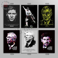 FOOTBALL MANAGER Sport Poster MDF Wood Material Size A3 Wall Decoration SIR ALEX STEVEN GERRARD Spor