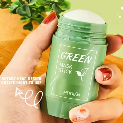 Face Clean Mask Green Tea Cleansing Stick Mask Shrink pores Deep Blackhead Remover facial Cleansing 