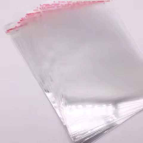 100pcs 5x7,6x9,7x11,8x13,9x16,10x18cm Resealable Poly Bag Transparent Opp Plastic Bags Self Adhesive