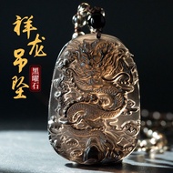 Obsidian Dragon Necklace Pendant Natural Ice Obsidian Dragon Necklace Pendant Year of the Dragon Mas