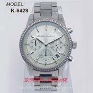 ไดนาส NK6356/6357/6307/6428/6474/6769/6324 ผู้หญิง นาฬิกา 38 มม สแตนเลสสตีลควอตซ์กระจกเสริมความแข็งแ