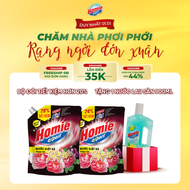 (Combo 2 món) 2 Túi Nước Giặt Xả Homie expert 39kg (tặng lau sàn 900ml)