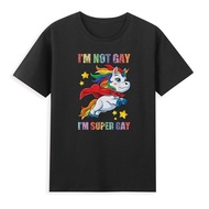 Lgbtq Unicorn Super Lgbt Ally Flag Novelty T-Shirt Month