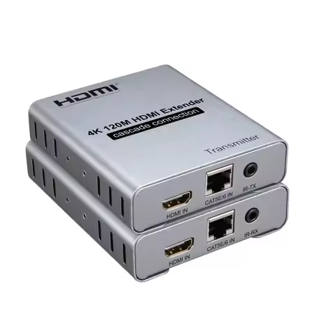 4K 120M HDMI Ethernet Extender Via Cat5e Cat6 RJ45 Cable Video Transmitter Receiver Converter Suppor