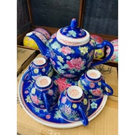 Flowers Ceramic Teaset Teko Ceramik Bunga Bunga Pelbagai Warna Warni