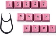 HUYUN Performance Gaming keycaps Replacement for Romer-G Switch Logitech G310 G413 G613 G810 K840 G910 Mechanical Keyboard (Pink 13 Keys)