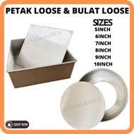 Loyang Square Round Loose Bottom Loyang Petak Bulat Non Fixed Acuan Loose Bawah