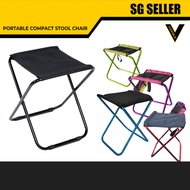Portable Folding Stool Lightweight Load 130kg Outdoor Foldable Slacker Chair for Camping, Travel, Hiking