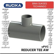 4" x 1.1/2" REDUCER TEE AW RUCIKA / R TEE PVC QUALITY PIPE CONNECTION 100MM x 40MM
