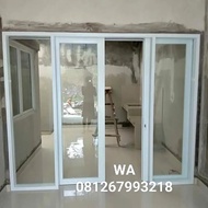 kusen pintu sliding aluminium  2 daun