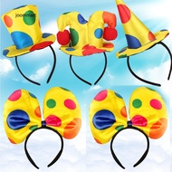 【JM】Polka Dot Clown Hat Headband Hair Hoop Circus Jester Fancy Dress Costume Prop