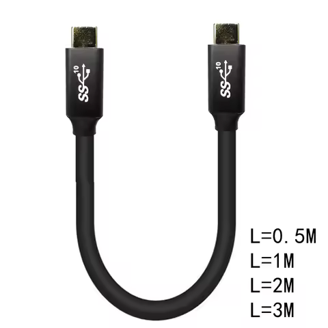 0.5 M 1M 100W PD Fast Charging USB 3.1 Gen2 Double Head Type-C with E-maker chip 5A Cable 2M 3M