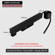 รางไฟส่อง LED แม่เหล็ก1เมตรไฟ LED รางแบบฝังและติดตั้งบนพื้นผิวแบบโมเดิร์นไฟส่อง LED อุปกรณ์เสริมโคมไ