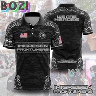 Malaysia IMIGRESEN FRONTLINERS Polo Shirt Sport Jersey 3D Print Muslim Mesh Fabric Sports Style Can 