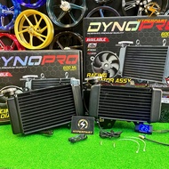 DYNOPRO RACING RADIATOR 600ML SIAP KIPAS BESAR Y15ZR LC135 RS150 RSX150 Y16ZR PNP SIAP FREE TEMP MET