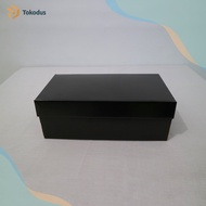(ISI 5 PCS) Kardus Box Sepatu 29x16x10.5 cm Warna Hitam Die Cut (Bisa Custom) - Tokodus Bandung